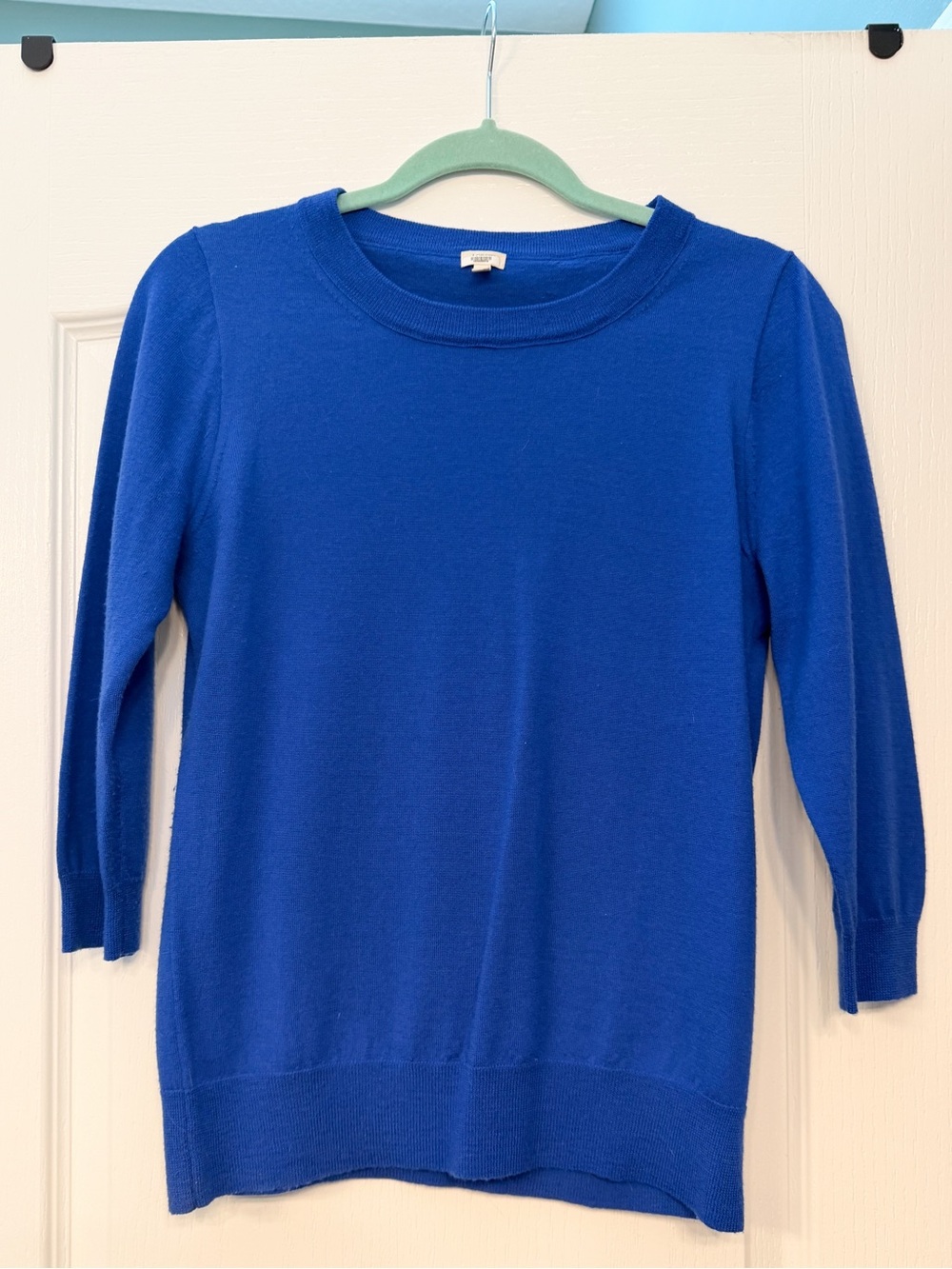J.Crew 100% Merino Wool Sweater | Cobalt Blue | Crewneck | Size M